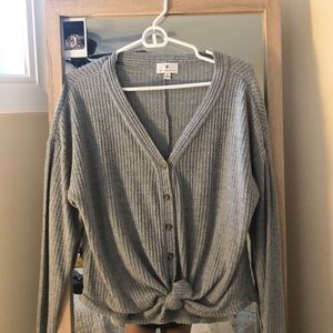 Socialite grey waffle Henley